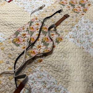 Elegant Women's Belt Set - Black, Brown, White